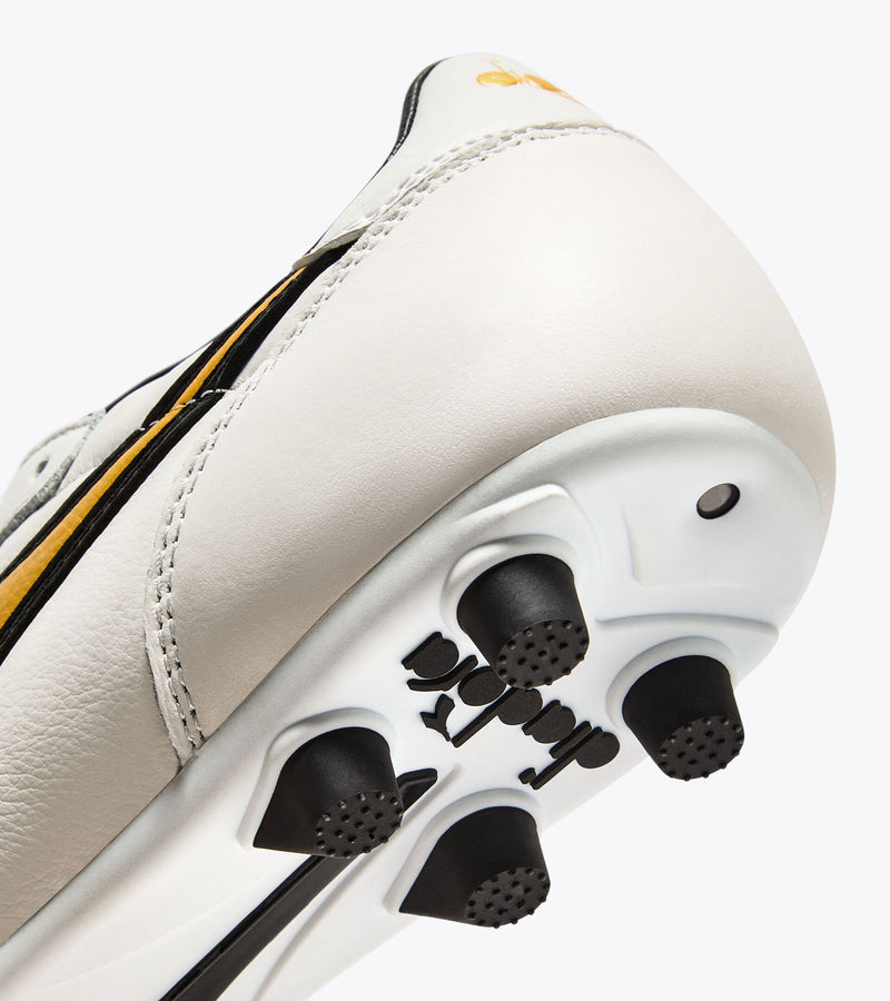 Diadora Brasil LT+ MDPU Soccer Cleats (white/gold)