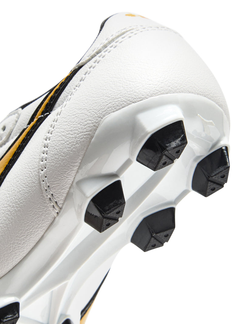 Diadora Brasil R LPU JR Soccer Cleats (white/gold)