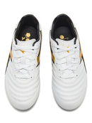 Diadora Brasil R LPU JR Soccer Cleats (white/gold)