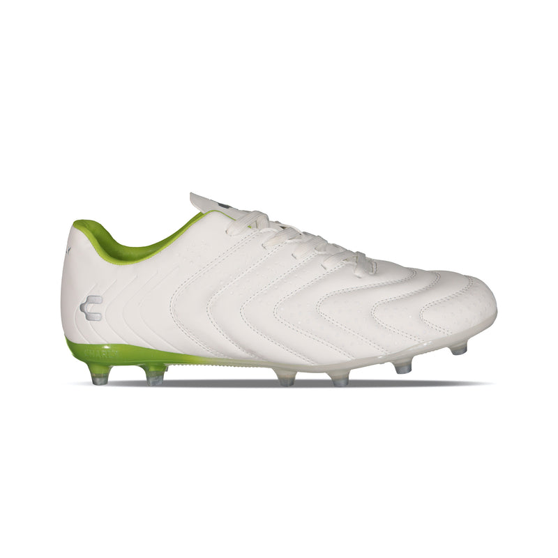 Charly Encore FG Soccer Cleats - White/Green