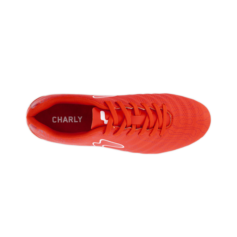 Charly Hot Cross 2.0 FG Soccer Cleats - Red-Soccer Command