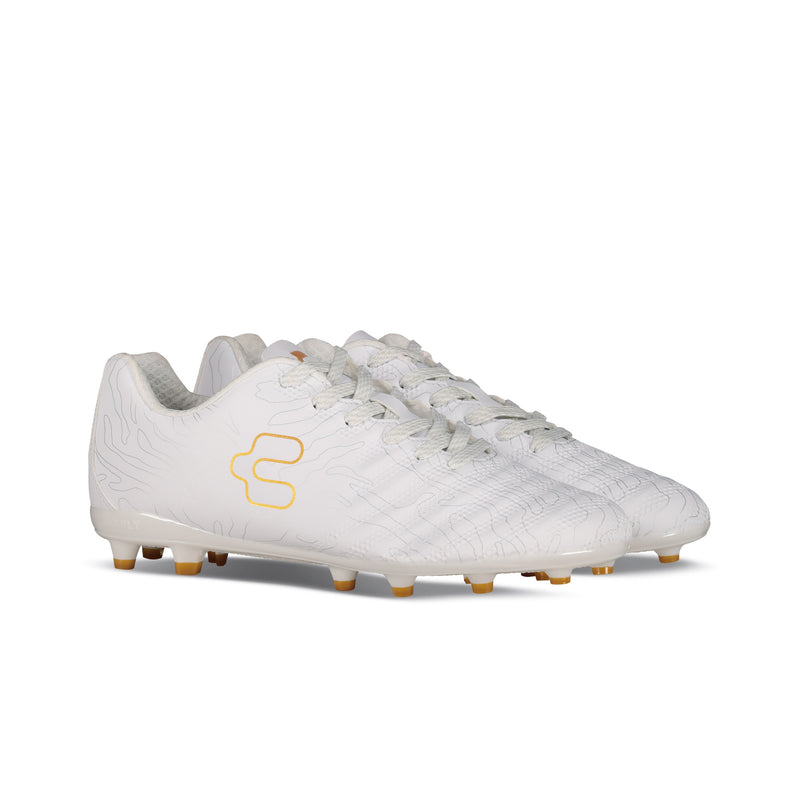 Charly Hot Cross 2.0 FG Soccer Cleats - White/Gold