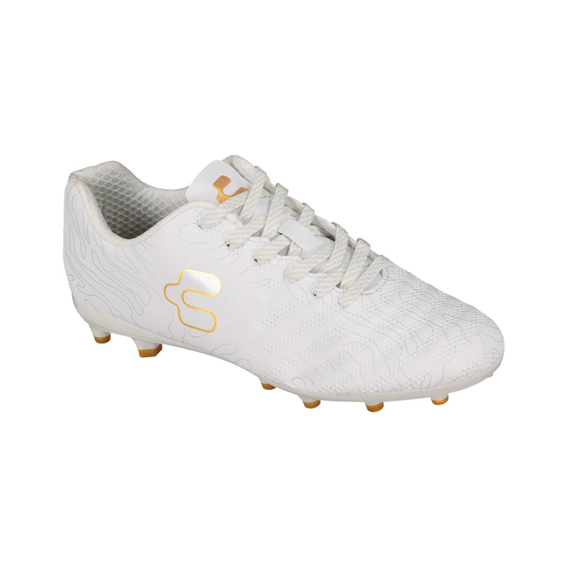 Charly Hot Cross 2.0 FG Soccer Cleats - White/Gold