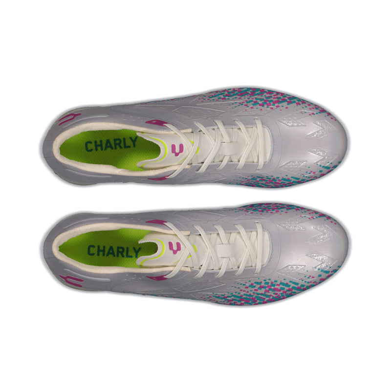 Charly Spektre 3.0 Plus FG Soccer Cleats - White/Pink-Soccer Command
