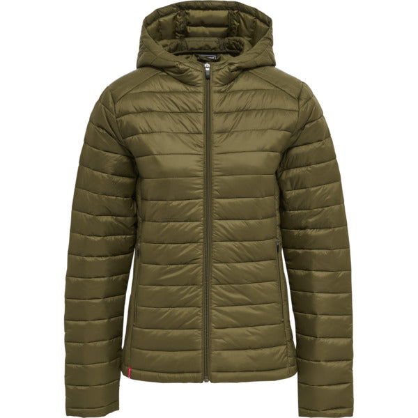 hummel Red Quilted Hooded Jacket (women's)