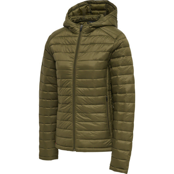 hummel Red Quilted Hooded Jacket (women's)