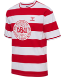 hummel Denmark DBU Fan 24 Striped Tee-Soccer Command