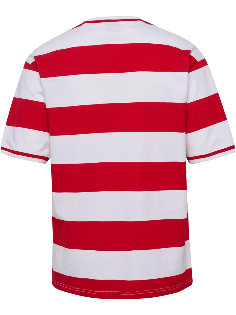 hummel Denmark DBU Fan 24 Striped Tee-Soccer Command