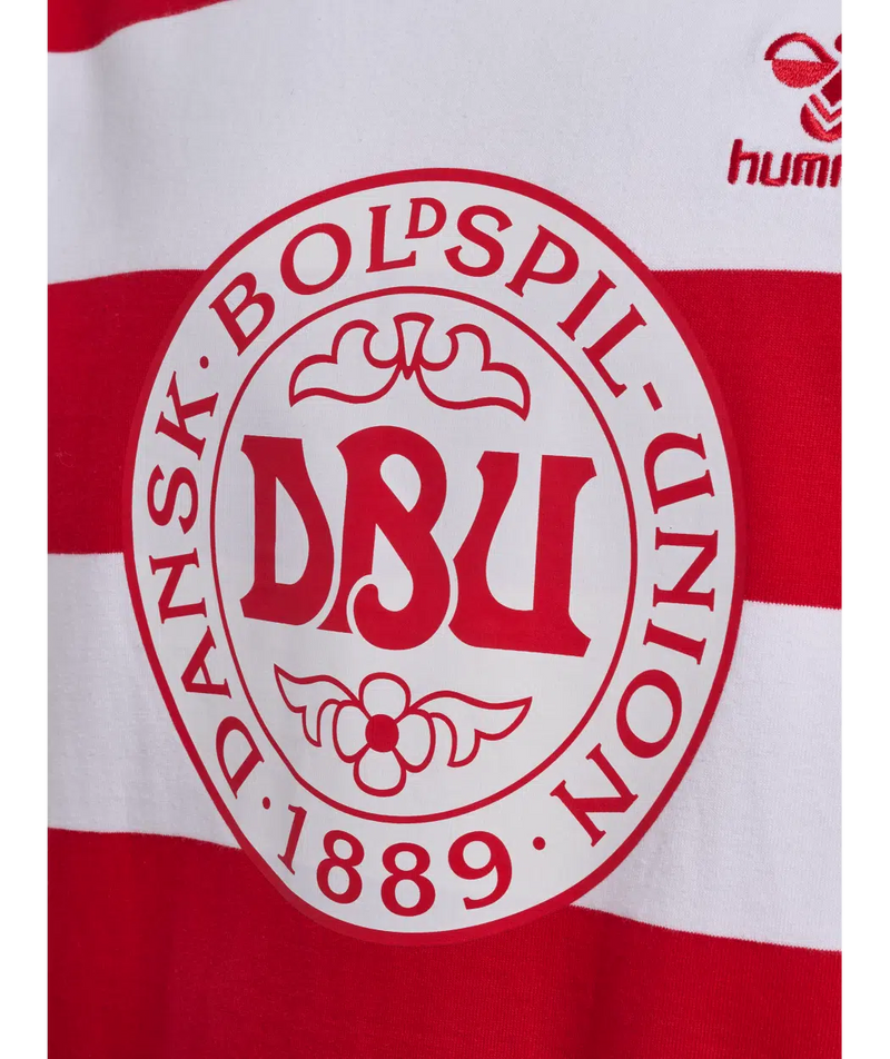 hummel Denmark DBU Fan 24 Striped Tee-Soccer Command