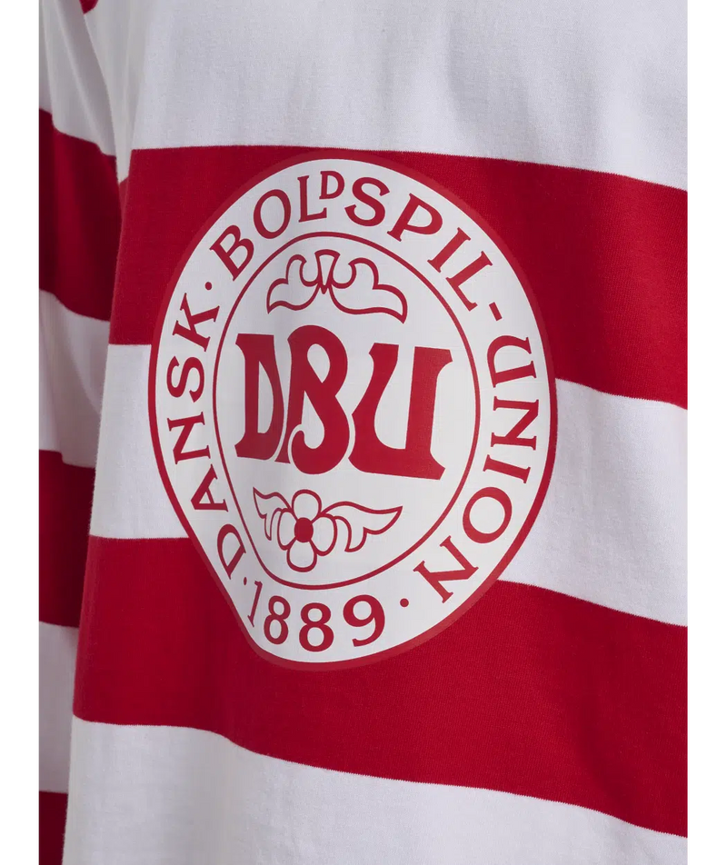 hummel Denmark DBU Fan 24 Rugby Striped Shirt-Soccer Command