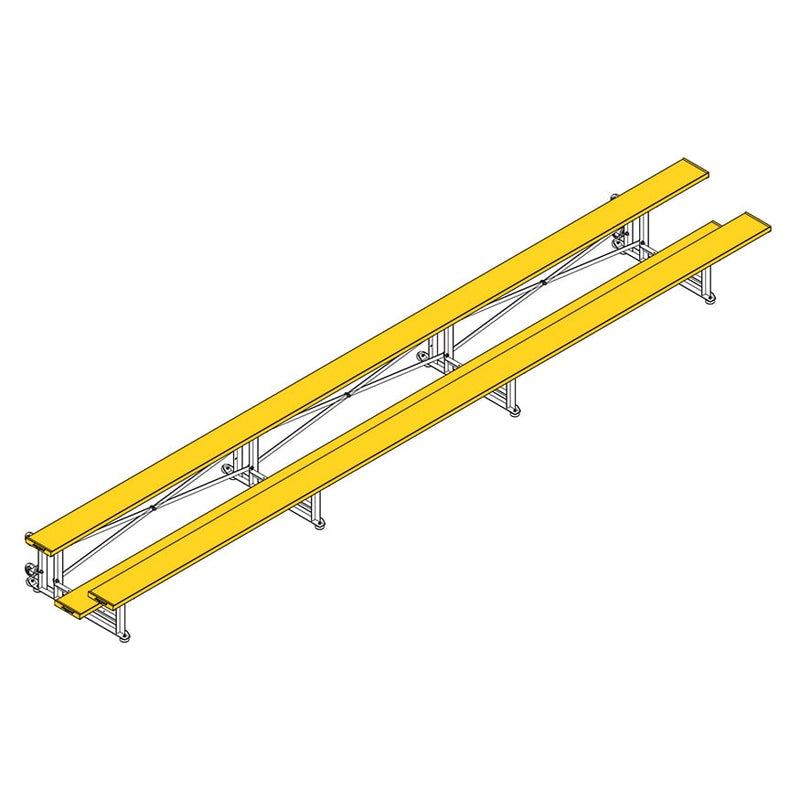 Jaypro Soccer Tip & Roll Bleacher (2 Row - Single Foot Plank)