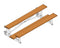 Jaypro Soccer Tip & Roll Bleacher (2 Row - Single Foot Plank)