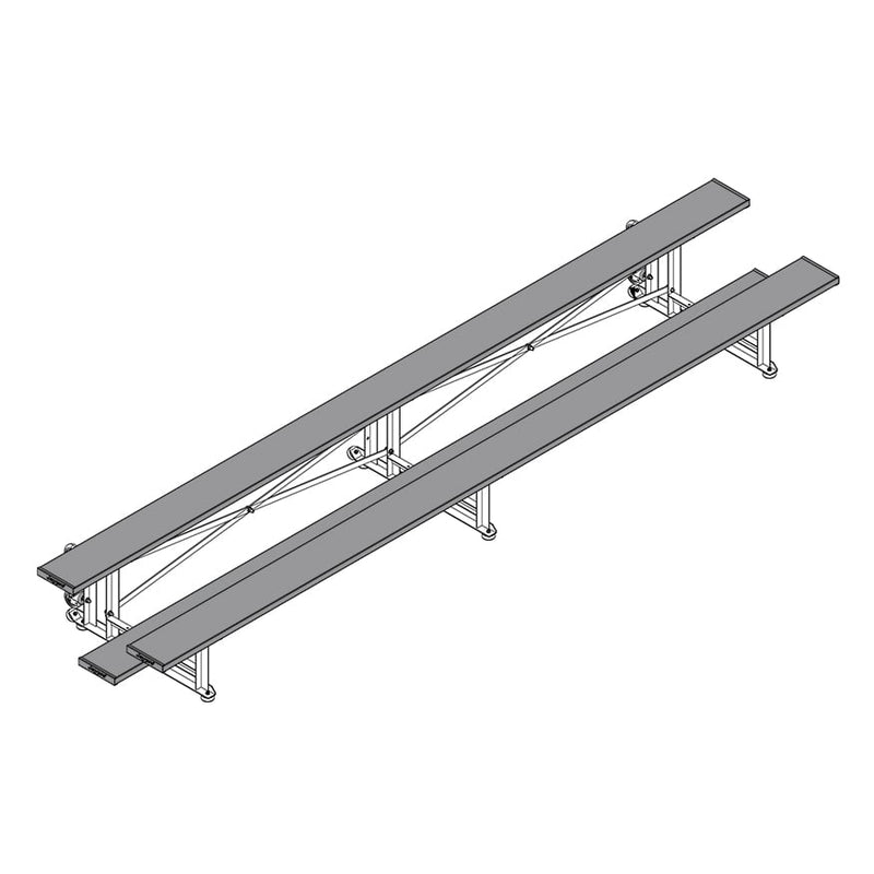 Jaypro Soccer Tip & Roll Bleacher (2 Row - Single Foot Plank)