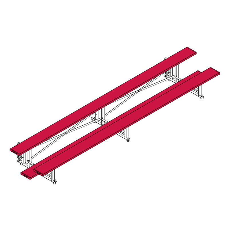 Jaypro Soccer Tip & Roll Bleacher (2 Row - Single Foot Plank)