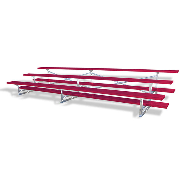 Jaypro Soccer Standard Outdoor Bleacher (3 Row - Single Foot Plank)-Soccer Command