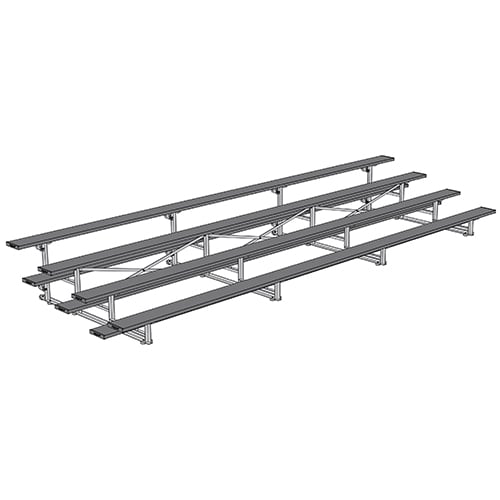 Jaypro Soccer Tip & Roll Bleacher (4 Row - Single Foot Plank)