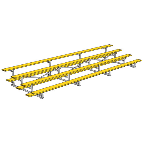 Jaypro Soccer Tip & Roll Bleacher (4 Row - Single Foot Plank)