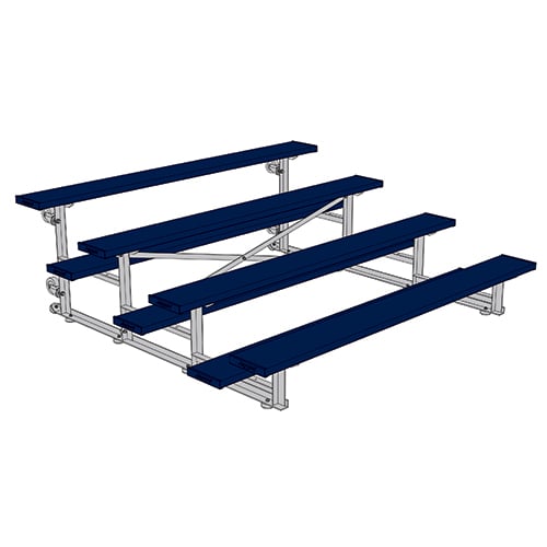 Jaypro Soccer Tip & Roll Bleacher (4 Row - Single Foot Plank)