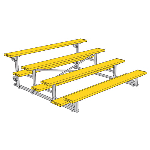 Jaypro Soccer Tip & Roll Bleacher (4 Row - Single Foot Plank)