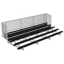 Jaypro Soccer Enclosed Bleacher (5 Row - Single Foot Plank with Guard Rail)