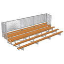 Jaypro Soccer Enclosed Bleacher (5 Row - Single Foot Plank with Guard Rail)