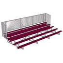 Jaypro Soccer Enclosed Bleacher (5 Row - Single Foot Plank with Guard Rail)