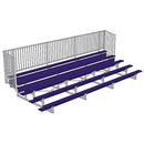 Jaypro Soccer Enclosed Bleacher (5 Row - Single Foot Plank with Guard Rail)