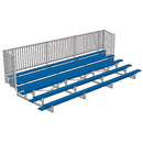 Jaypro Soccer Enclosed Bleacher (5 Row - Single Foot Plank with Guard Rail)