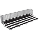 Jaypro Soccer Enclosed Bleacher (5 Row - Single Foot Plank with Guard Rail)