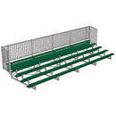 Jaypro Soccer Enclosed Bleacher (5 Row - Single Foot Plank with Guard Rail)