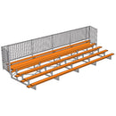 Jaypro Soccer Enclosed Bleacher (5 Row - Single Foot Plank with Guard Rail)