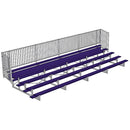 Jaypro Soccer Enclosed Bleacher (5 Row - Single Foot Plank with Guard Rail)