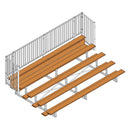 Jaypro Soccer Enclosed Bleacher (5 Row - Single Foot Plank with Guard Rail)