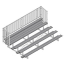 Jaypro Soccer Enclosed Bleacher (5 Row - Single Foot Plank with Guard Rail)