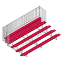 Jaypro Soccer Enclosed Bleacher (5 Row - Single Foot Plank with Guard Rail)