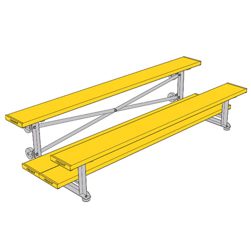 Jaypro Soccer Tip & Roll Bleacher (2 Row - Double Foot Plank)