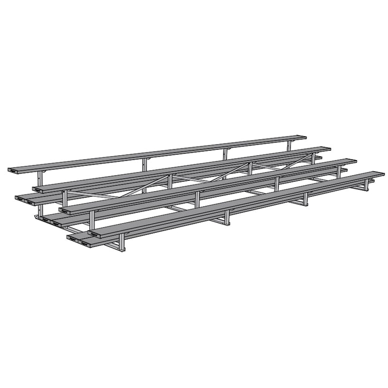 Jaypro Soccer All Aluminum Bleacher (4 Row - Double Foot Plank)