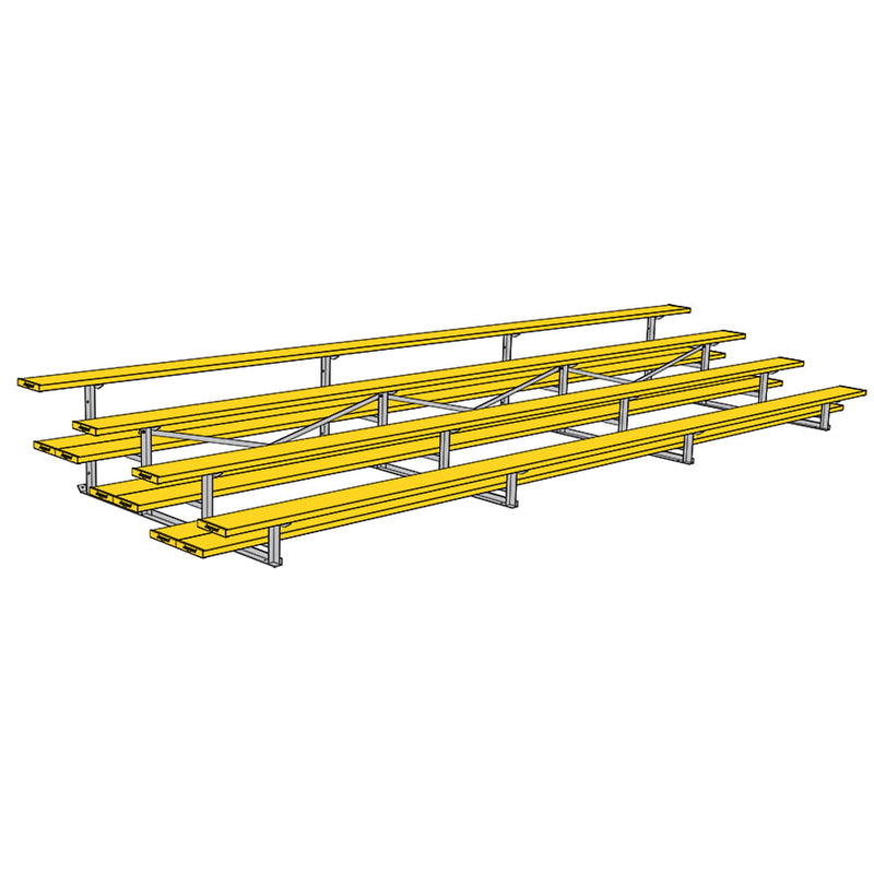 Jaypro Soccer All Aluminum Bleacher (4 Row - Double Foot Plank)