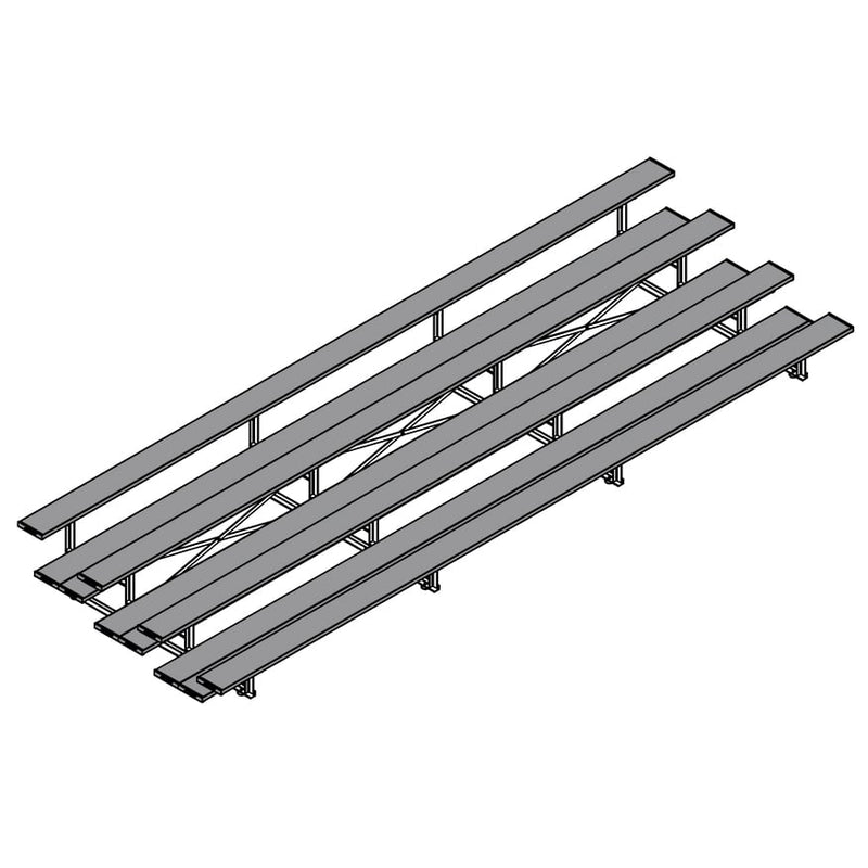 Jaypro Soccer Tip & Roll Bleacher (4 Row - Double Foot Plank)