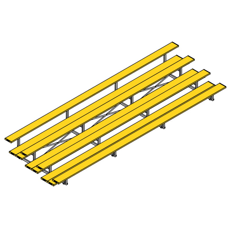 Jaypro Soccer Tip & Roll Bleacher (4 Row - Double Foot Plank)