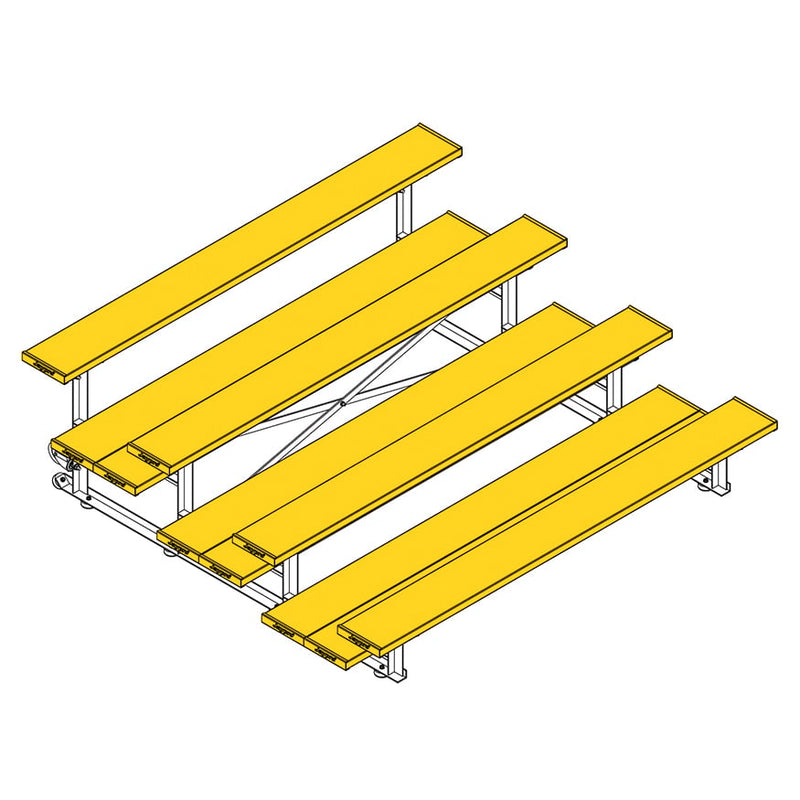 Jaypro Soccer Tip & Roll Bleacher (4 Row - Double Foot Plank)