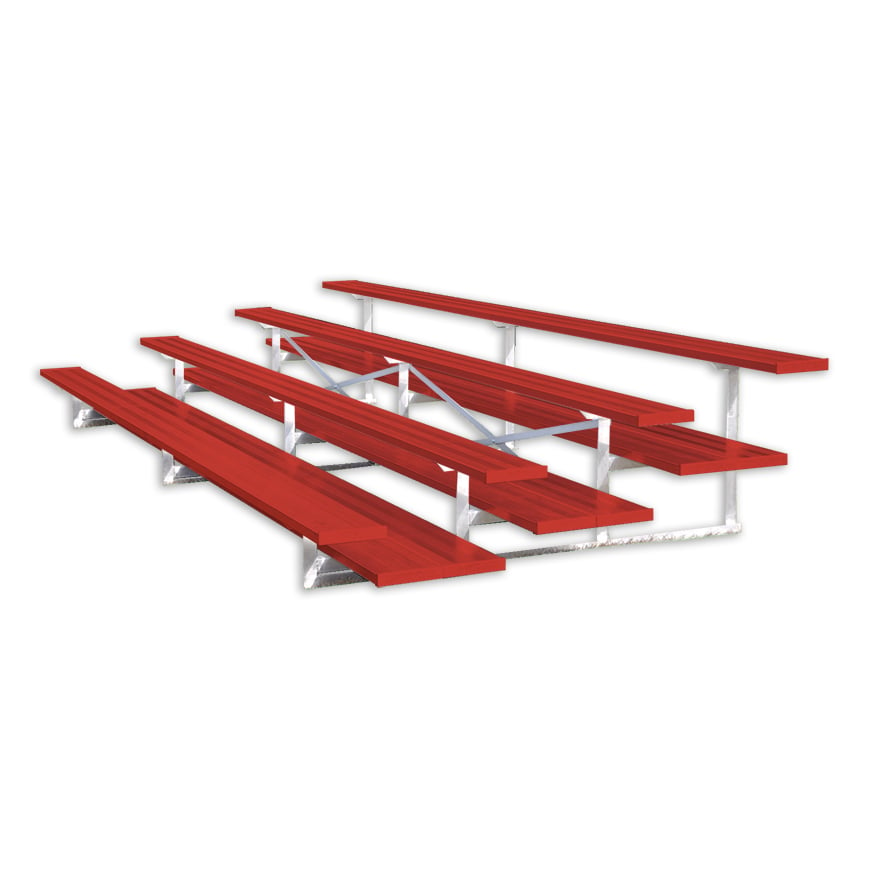 Jaypro Soccer All Aluminum Bleacher (4 Row - Double Foot Plank ...