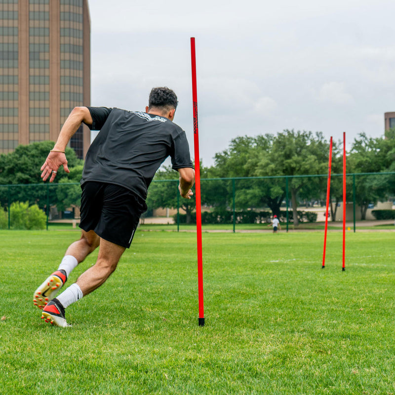 1" Agility Pole Set with Ground Spikes by Soccer Innovations