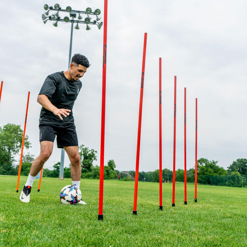 1" Agility Pole Set with Ground Spikes by Soccer Innovations