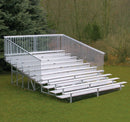 Jaypro Soccer 15' Enclosed Bleacher (10 Row - Single Foot Plank with Guard Rail)