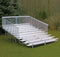 Jaypro Soccer 15' Enclosed Bleacher (10 Row - Single Foot Plank with Guard Rail)