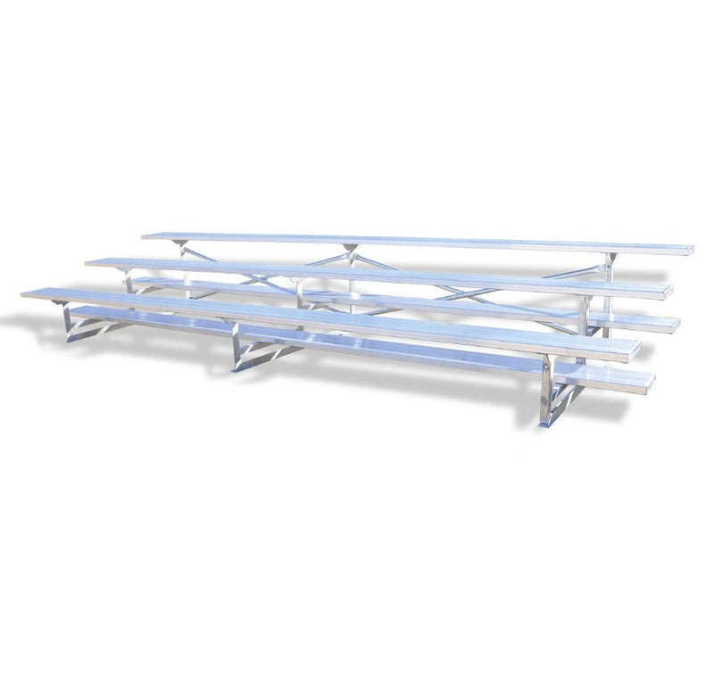 Jaypro Soccer Standard Outdoor Bleacher (3 Row - Single Foot Plank)-Soccer Command