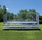 Jaypro Soccer Enclosed Bleacher (5 Row - Single Foot Plank with Chain Link Rail)