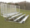 Jaypro Soccer Enclosed Bleacher (5 Row - Single Foot Plank with Guard Rail)