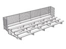 Jaypro Soccer Enclosed Bleacher (5 Row - Single Foot Plank with Guard Rail)